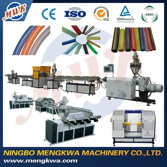 Plastic Soft PVC Garden Fiber Braided Reinforced Pipe Production Machine