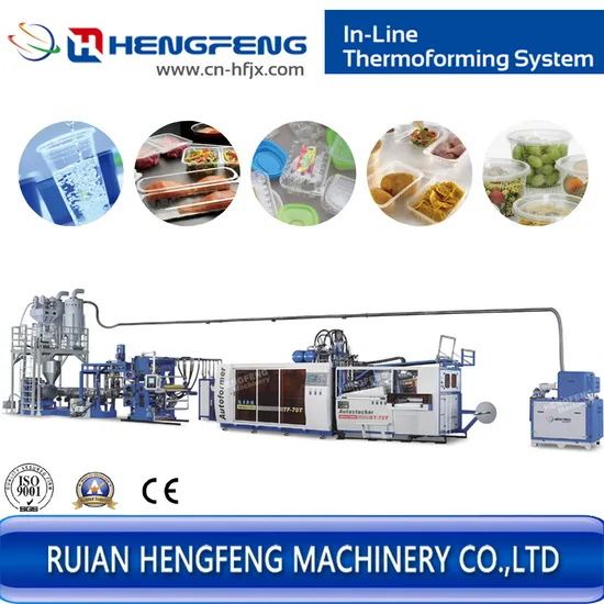 Fully Automatic Inline PP HIPS Sheet Extrusion Line and Thermoforming Machine