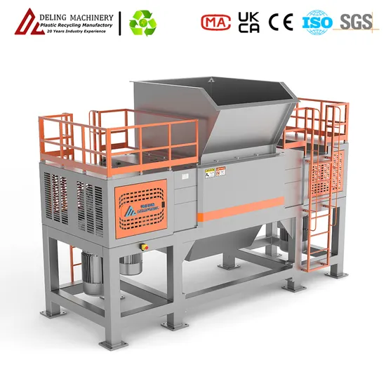 Four Shaft Shredder with 4 Axis for Large Hard Materials Waste Garbage for Tire Iron Bucket Rubber Wood Waste Household Appliance Shells etc. Crusher Machine