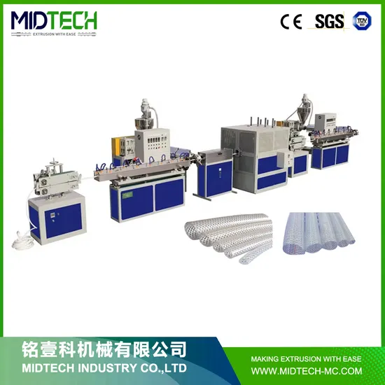 Plastic Jdf45 Soft PVC Garden Fiber Braided Reinforced Pipe Flexible Water Hose/Corrugated Pipe/Tube/Conduit Cable/Corrugated Extrusion Making Machine Price