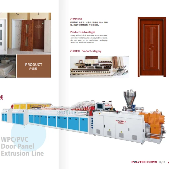WPC/PVC Wooden Door Panel and Door Frame Extrusion Line Making Machine