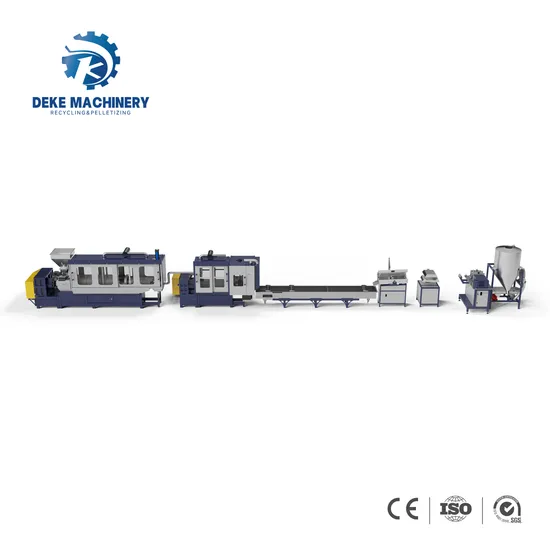 PP Flakes Plastic Granulator Machine for Two Stage Water Cooling Strand Plastic Recycling Pelletzizing Line