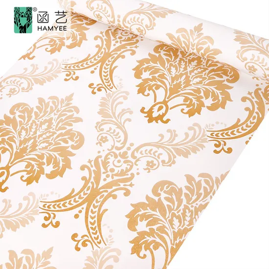 PVC Vinyl Luxury Home Wallpaper Designs Flower Sticker Self Adhesive 3D Wallpaper