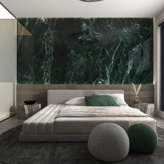 Prada Green - Digital Printing Vinyl Waterproof Wallpaper / Customized Non-Woven Wallpaper for Home Decor