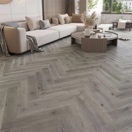 Free Sample 6mm 7mm 8mm Waterproof and Non-Slip Herringbone Vinyl Floor