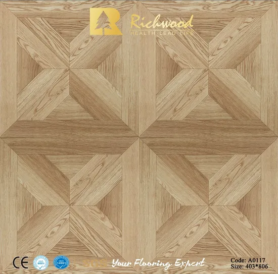 White Oak Woodgrain Texture Teak Waxed Edged Timber Laminate Wooden Flooring