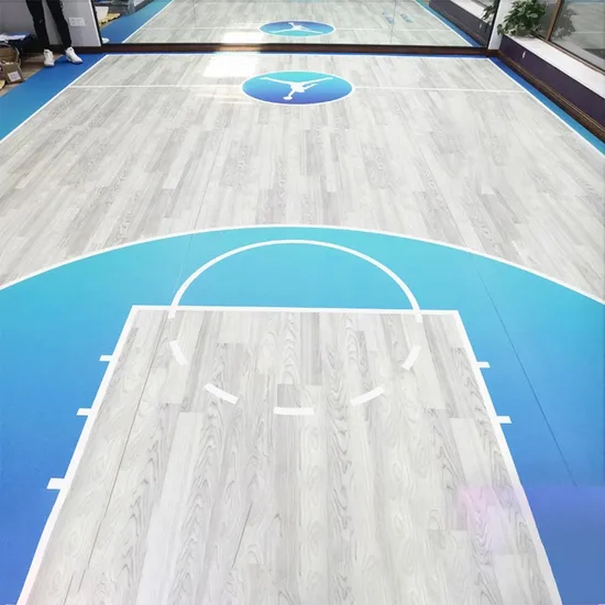 Indoor Basketball Court Badminton Court Table Tennis Court Elastic Plastic Floor