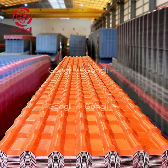 3-Layers Glazed PVC Roof Tile 19 Production Line Factory with Plastic