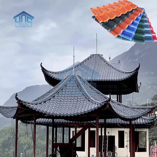 Excellent Anti-Load Performance Colorful Plastic Synthetic Resin PVC Roof Tiles
