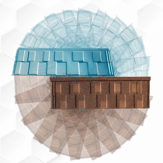 Factory Bulk Sale High Quality Eco-Friendly Temperature Resistance, No Color Fading Recycled Stone Coated Metal Roofing Tiles Building Materials