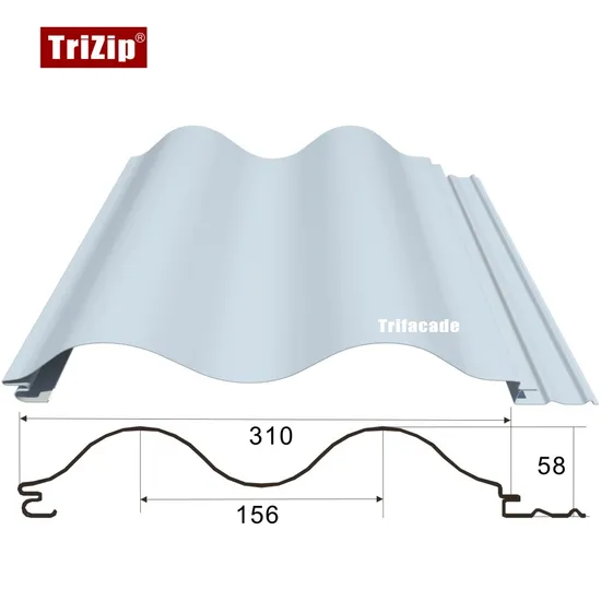 Trifacade Steel Hidden-Fixing Corrugated Wall Panel Trifacade58-310