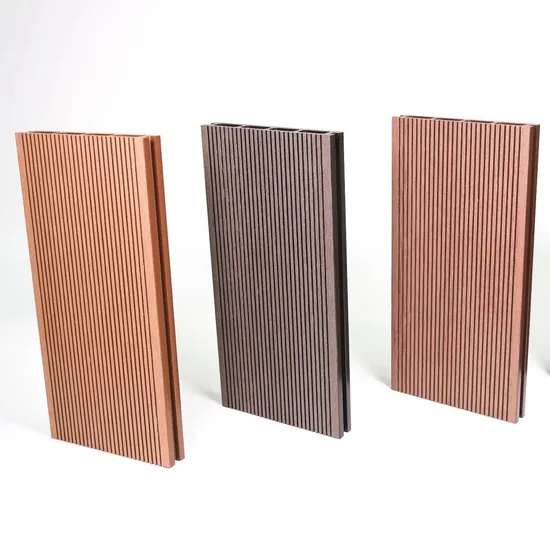 150*24.5mm 3D Edge Wood Grain Waterproof Anti UV WPC Wood Plastic Composite Decking for Swimming Pool Park Outdoor Flooring