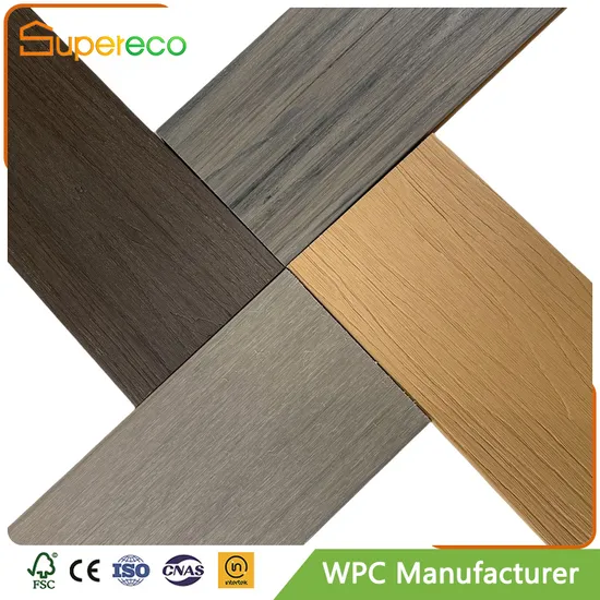 Co-Extrusion Eco-Friendly Decking Solid Double Sides Wood Grain Outdoor WPC Decking
