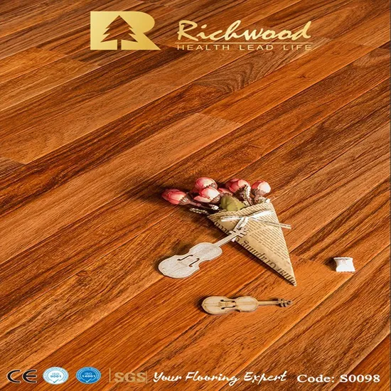 Commercial 12.3mm High Gloss Maple Water Resistant Vinyl Laminate Laminated Flooring