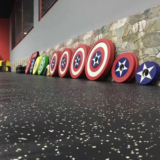 Factory Customized Anti Vibration Shock Absorber EPDM Speckles Rubber Mats Flooring for Gym/Ice Rinks/Home Use/Shooting Range