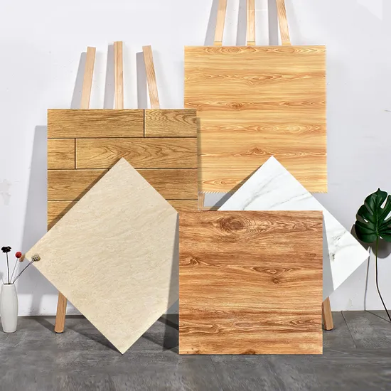 Yuanjing 800X800 Cream Style Mosaic Wood Grain Tile Living Room Floor Tile Wooden Bedroom Fishbone Tile Bj8647 Anti Slip