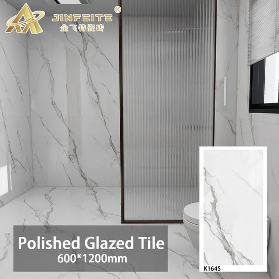 Bathroom Wall 600*1200 White Carrara Grey Vien Porcelain Tile