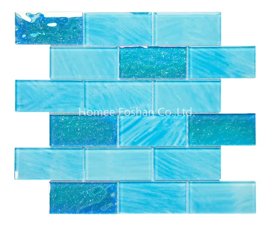 Azure Blue Glass Mosaic for Swimming Pool Mosaic Tile with Factory Price