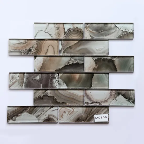 Beautiful Glass Mosaic Mixed Color Style Decorative Glass Wall Panels