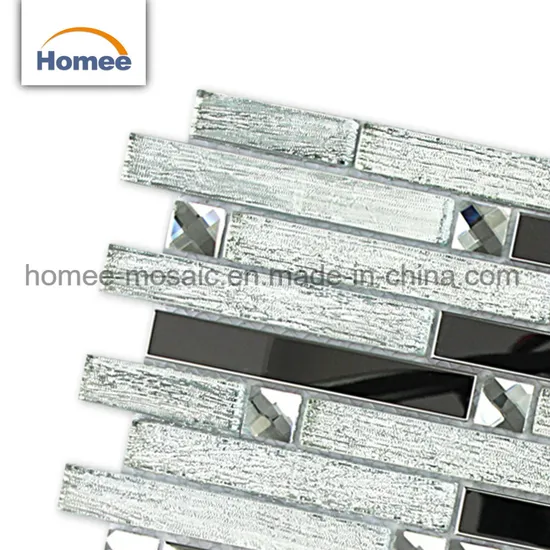 Decorative Mosaic Mirror Tile Strip Glass Backsplash Mosaic