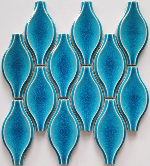 Flooring Porcelain Interior Ceramic Mosaic Tiles in The Shape of a Rhombus