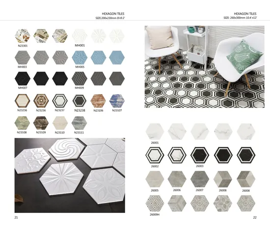 Hexagon Backsplash Tiles Bathroom Walls Ceramic Mosaic Wall Tiles