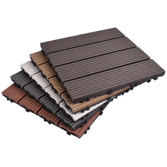 Cheap Price Chocolate and Reddish Brown Hollow Decking 300 X 300 Wood Fiber+HDPE Engineered Flooring WPC DIY Interlock Deck Tile