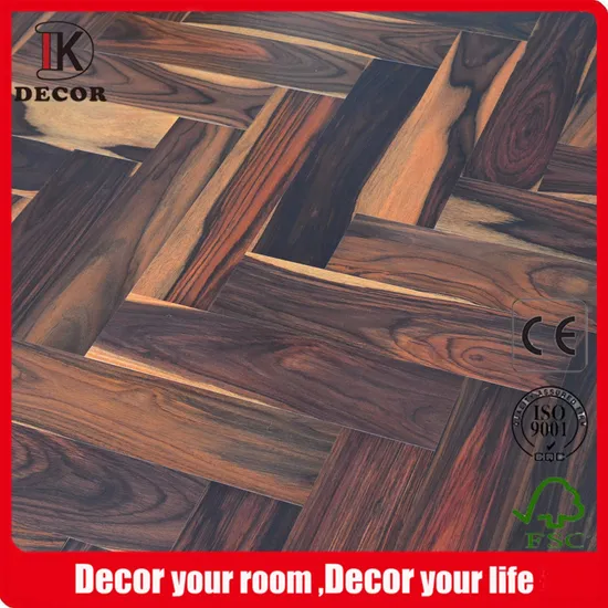 Rosewood Herringbone Engineered Hardwood Flooring/Eucalyptus Plywood Baseboard