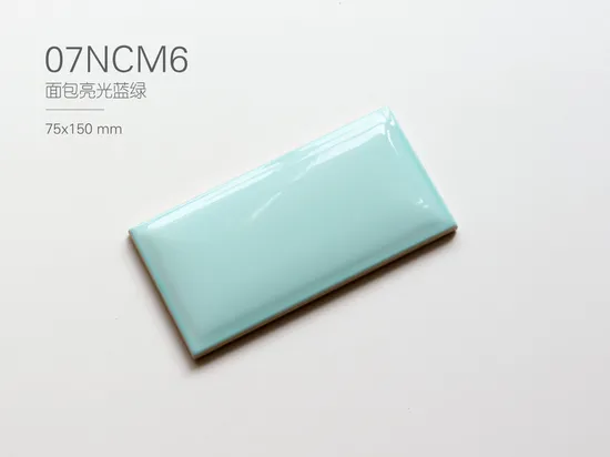 75X150mm Pillow Look Subway/Metro Tiles Blue and Green Colors for Residential and Commercial Areas