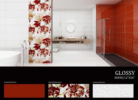 Hot Sell Foshan Building Material 300X900mm Glazed Ceramic bathroom Wall Tile Decoration