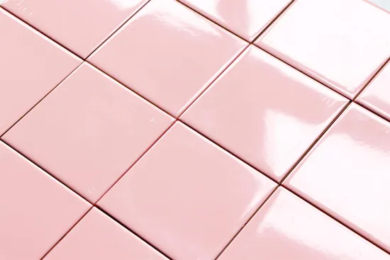 Pink 4X4 Inch 10X10cmceramic Tile for Back Splash Wall Decoration