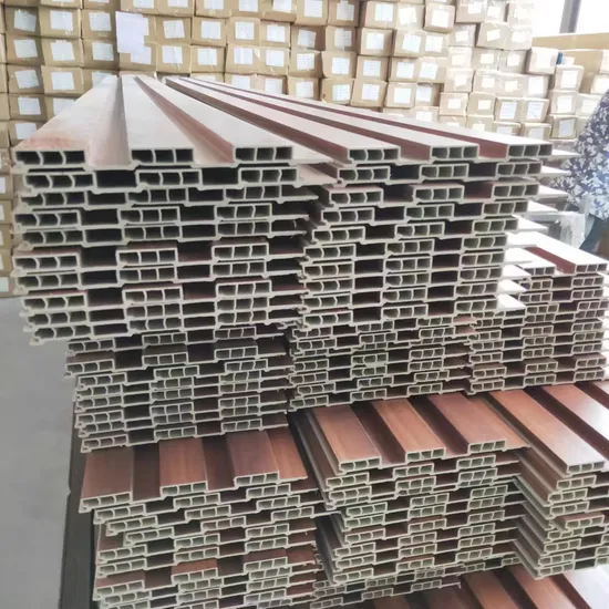 Grooved WPC Wall Panel Plastic Wood Decorative Cladding for Background