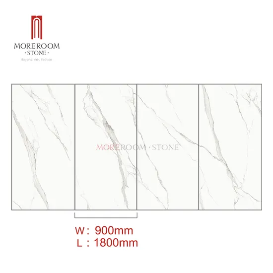 900X1800 Full Body Carrara White Marble Look Big Size Porcelain Tiles