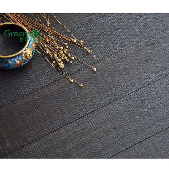 Factory Supply Black Color Serrated Solid Bamboo Strand Woven Flooring with CE