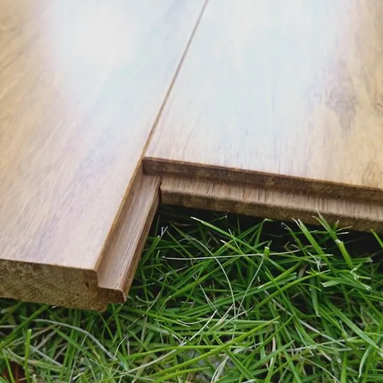 Matt Finished White Oiled Tongue and Groove and Click Locked Self Locking Strand Woven Bamboo Flooring