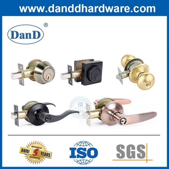 Entrance Door Hardware Lever Handle Deadbolt Tublar Lockset Cylindrical Knob Lock