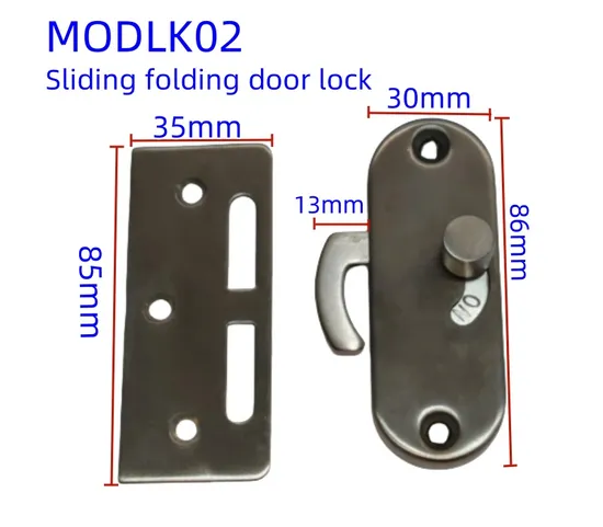 Sliding Folding Cupboard Door Hook Lock Hidden Concealed Door Steel Lock Set with Key Wooden for Aluminium Glass Bathroom Cabinet Door