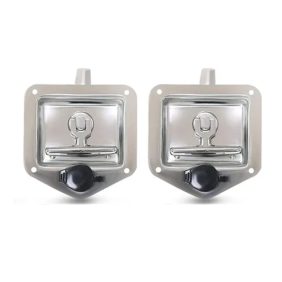 Highly Polished Stainless Steel Trailer Folding T Compression Handle Paddle Panel Latch RV Truck Toolbox Lock for Ute Drawer
