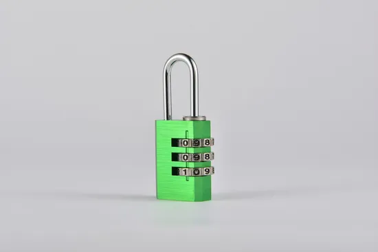 Green Aluminum Alloy Combination Code 3 Dials Safety Economic Pad Lock