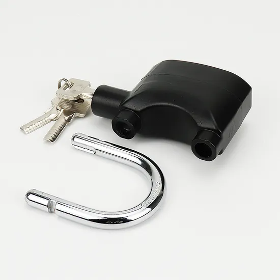 Smart Padlock Black Aluminum Alloy Outdoor High Decibel U-Shaped Alarm Padlock
