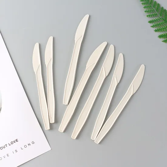 China Manufacturer Cornstarch PLA Eating Utensils Set Disposable Fork Cutlery