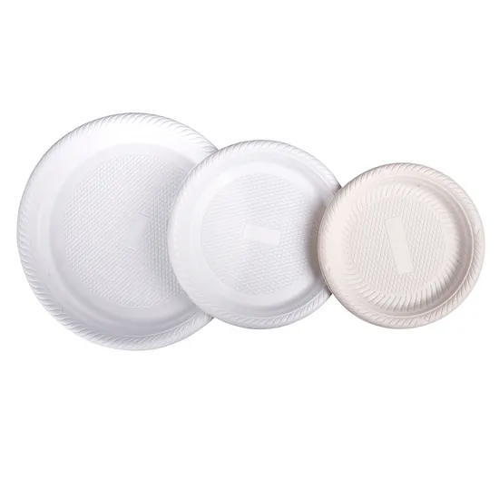 Biodegradable Disposable Cornstarch Plate Restaurant Takeout Plastic Takeaway Corn Starch Food Plate