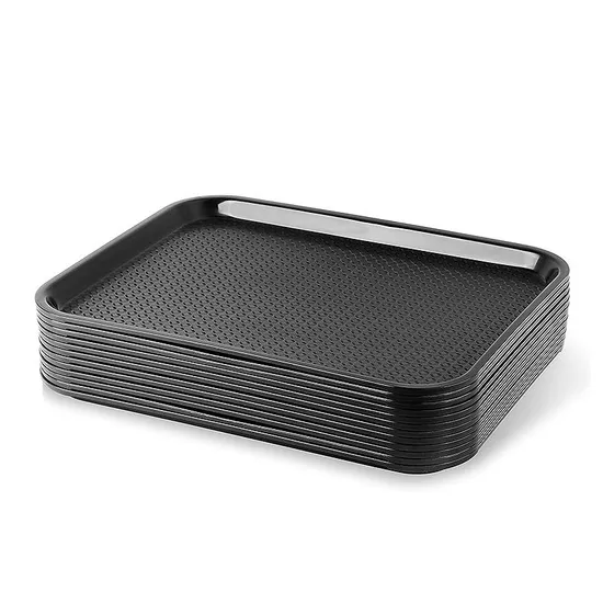 Restaurant Canteen Hotel Cafeteria Service Breakfast Plastic Serving Trays Fast Food Tray