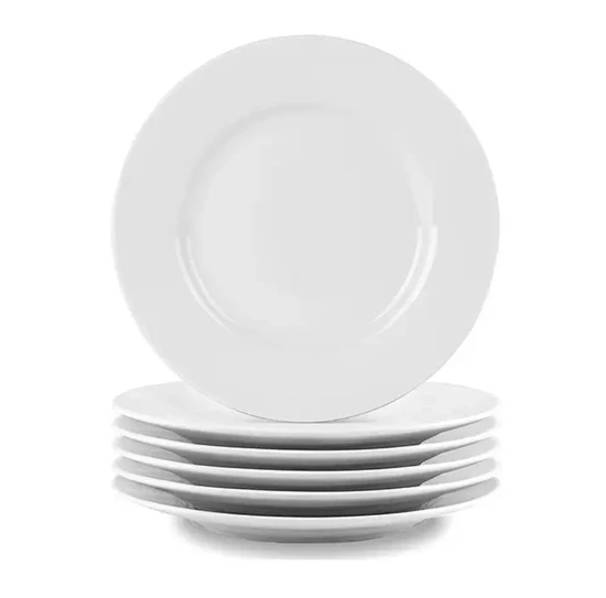 High Quality Custom Round White Melamine Dinner Plates for Restaurants