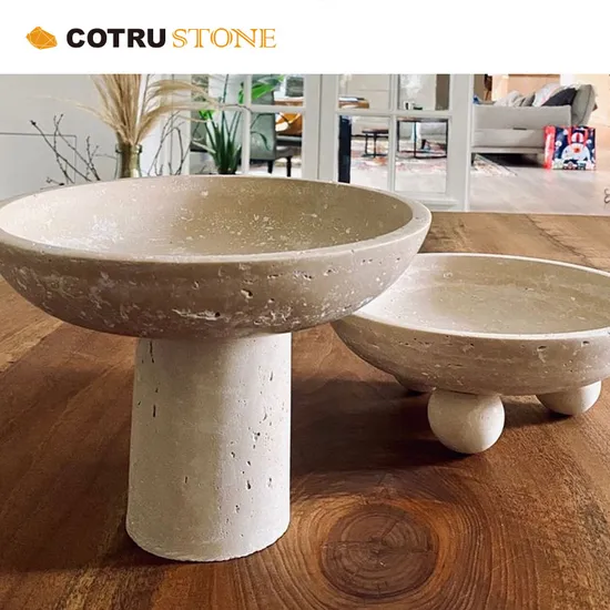 Traditional Travertine Bowl Craft for Garden Indoor & Outdoor Planters