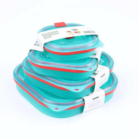 Reusable Stacking Lunch Boxes Kitchen Silicone Baby Food Storage Containers Stacking Container Set Reusable Stacking Lunch Boxes Kitchen Silicone Baby Food Storage Containers Stacking Container Set