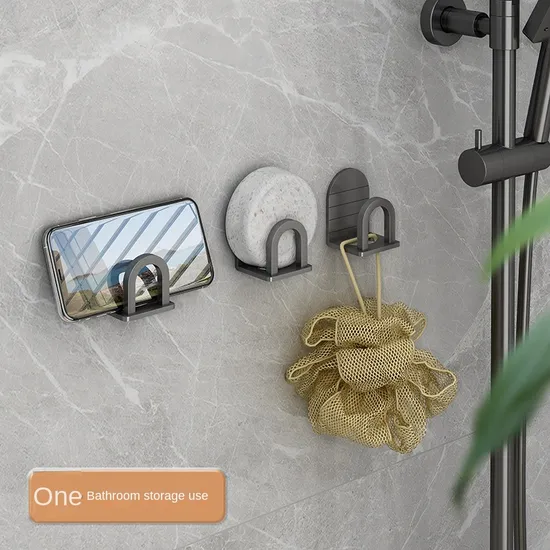 Kitchen Sink Rack Wall Hanging Hook Kitchen Utensil Storage Rack (black)