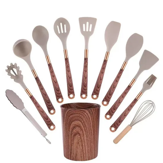 Nonstick Silicone Kitchenware 11 Pieces Kitchen Utensils Set