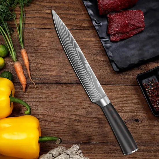 7cr17 Damascus Patten Kitchen Knife Set