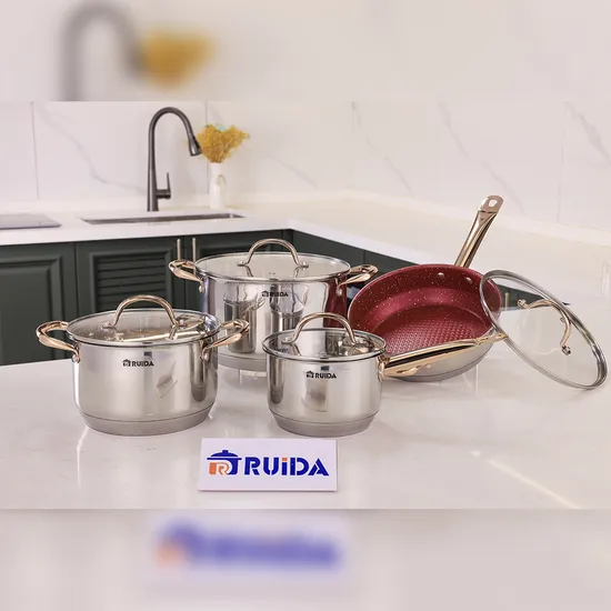 Cooking Pan and Pot Kitchenware Kitchen Appliance Frypan Stainless Steel Cookware